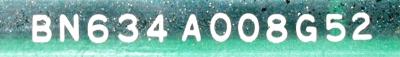 Mitsubishi BN634A008G52 label image
