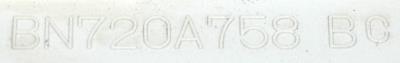 Mitsubishi BN720A758-BC label image