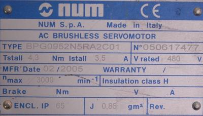 NUM BPG0952N5RA2C01 label image