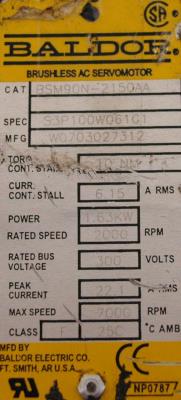 Baldor BSM90N-2150AA label image