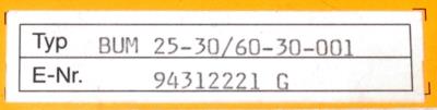 Baumuller BUM25-30-60-30-001 label image