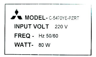 Mitsubishi C-5470YE-PZRT label image