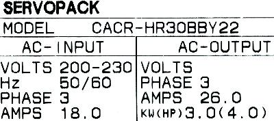 Yaskawa CACR-HR30BB-Y22 label image