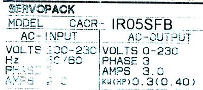 Yaskawa CACR-IR05SFB label image