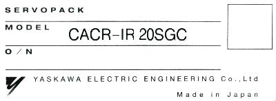 Yaskawa CACR-IR20SGC label image