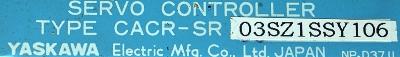 Yaskawa CACR-SR03SZ1SS-Y106 label image