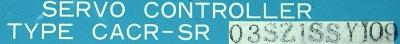 Yaskawa CACR-SR03SZ1SS-Y109 label image