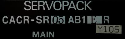 Yaskawa CACR-SR05AB1ER-Y105 label image