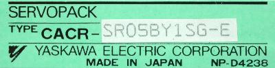 Yaskawa CACR-SR05BY1SG-E label image