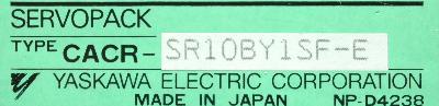 Yaskawa CACR-SR10BY1SF-E label image