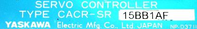 Yaskawa CACR-SR15BB1AF label image