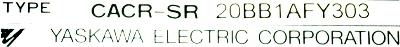 Yaskawa CACR-SR20BB1AF-Y303 label image