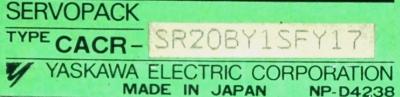 Yaskawa CACR-SR20BY1SF-Y17 label image