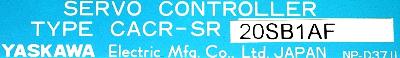 Yaskawa CACR-SR20SB1AF label image