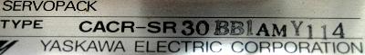 Yaskawa CACR-SR30BB1AM-Y114 label image