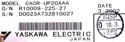 Yaskawa CACR-UP20AAA label image