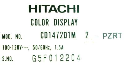 Hitachi Seiki CD1472D1M2-PZRT label image