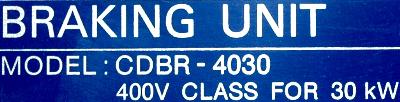Yaskawa CDBR-4030 label image