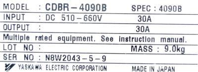 Yaskawa CDBR-4090B label image
