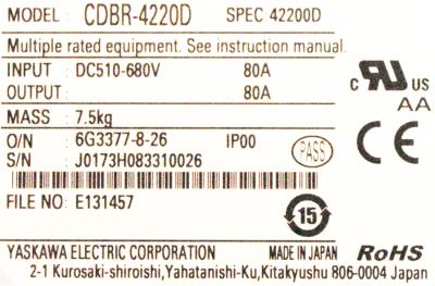 Yaskawa CDBR-4220D label image