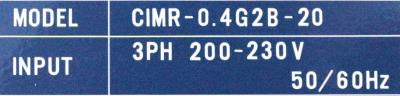 Yaskawa CIMR-0.4G2B-20 label image