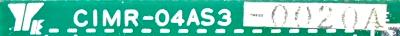 Yaskawa CIMR-04AS3-0020A label image