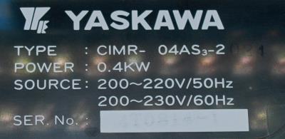 Yaskawa CIMR-04AS3-2024 label image