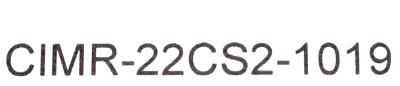 Yaskawa CIMR-22CS2-1019 label image