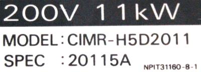 Yaskawa CIMR-H5D2011 label image