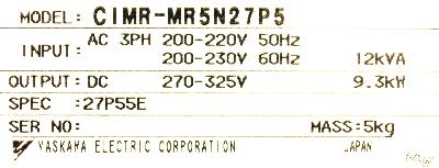 New Refurbished Exchange Repair  Yaskawa Drives-AC Spindle CIMR-MR5N27P55 Precision Zone