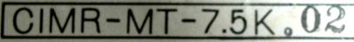 Yaskawa CIMR-MT-7.5K.02 label image