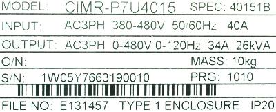 New Refurbished Exchange Repair  Yaskawa Inverter-General Purpose CIMR-P7U4015 Precision Zone