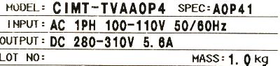 Yaskawa CIMT-TVAA0P4 label image