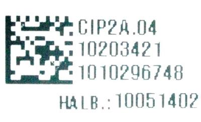 WEG Electric Corp CIP2A.04 label image