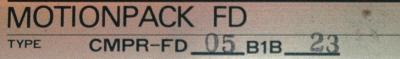 Yaskawa CMPR-FD05B1B23 label image