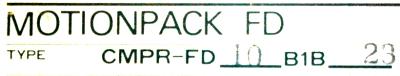 Yaskawa CMPR-FD10B1B23 label image