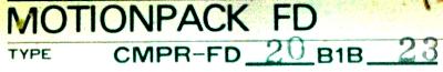 Yaskawa CMPR-FD20B1B23 label image