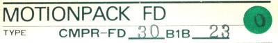 Yaskawa CMPR-FD30B1B23 label image