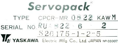 Yaskawa CPCR-MR0822KAWM label image