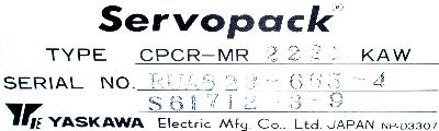 Yaskawa CPCR-MR2222KAW label image