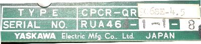 Yaskawa CPCR-QR906SE-4.5K label image