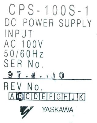 Yaskawa CPS-100S-1 label image