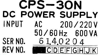 Yaskawa CPS-30N label image