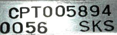 Yaskawa CPT005894 label image