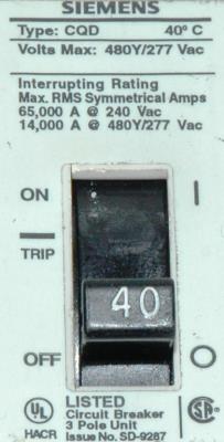 Siemens CQD-40A label image