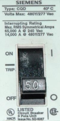 Siemens CQD-50A label image