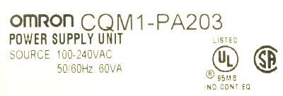 Omron CQM1-PA203 label image