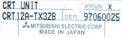 Mitsubishi CRT12A-TX32B label image