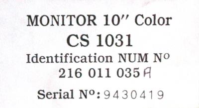 NUM CS1031 label image