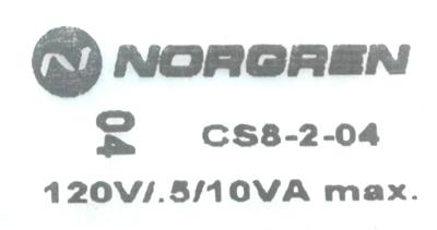 NORGREN CS8-2-04 label image